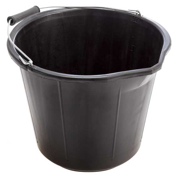 15 Litres Black Builders Bucket