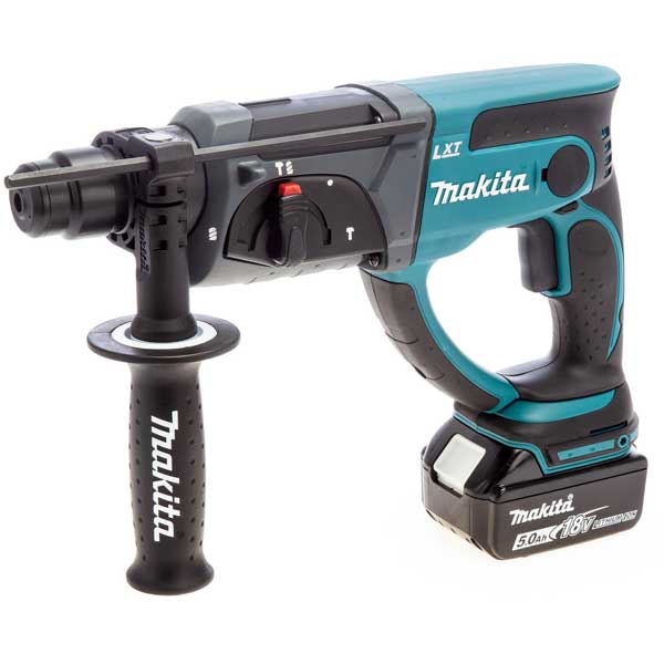 18V LXT Twin Pack DHP453 Combi Drill DHR202 Rotary Hammer (2 x 5.0Ah Batteries)