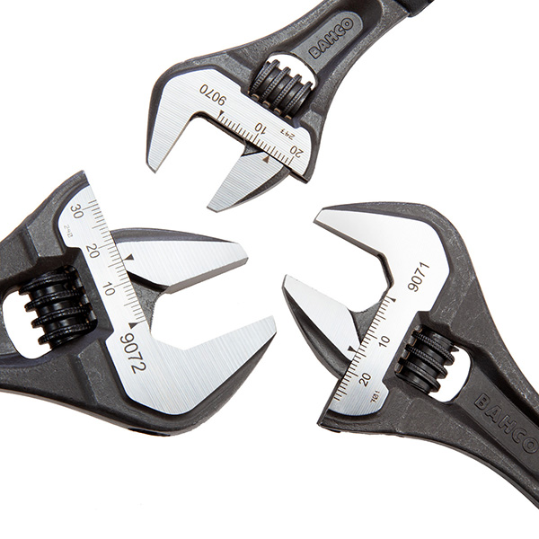 Bahco Adjust 3-90 Ergo Central Nut Adjustable Wrench Set (Pack Of 3)