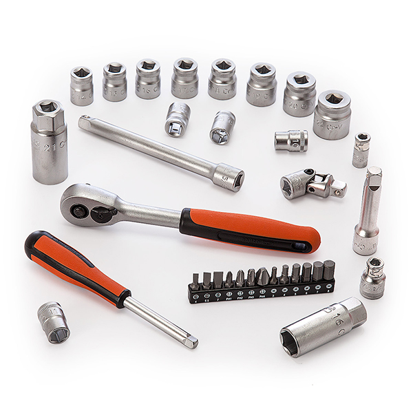 Bahco S330 Metric Socket Set and Ratchet 1/4