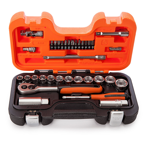 Bahco S330 Metric Socket Set and Ratchet 1/4