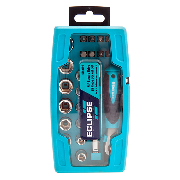 Eclipse ESS25PS Socket Set 1/4in Square Drive (25 Piece)