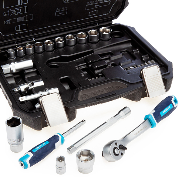 Eclipse ESS34PS Socket Set 1/4in & 3/8in Square Drive (34 Piece)