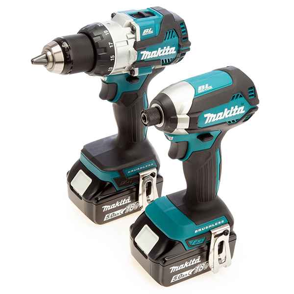 Makita DLX2507TJ 18V LXT DHP489 Combi Drill & DTD153 Impact Driver Twin Pack (2 x 5.0Ah Batteries)