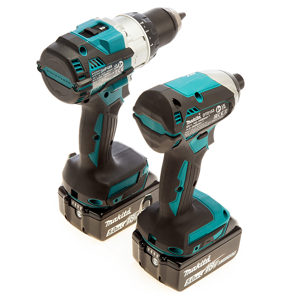 Makita DLX2507TJ 18V LXT DHP489 Combi Drill & DTD153 Impact Driver Twin Pack (2 x 5.0Ah Batteries)