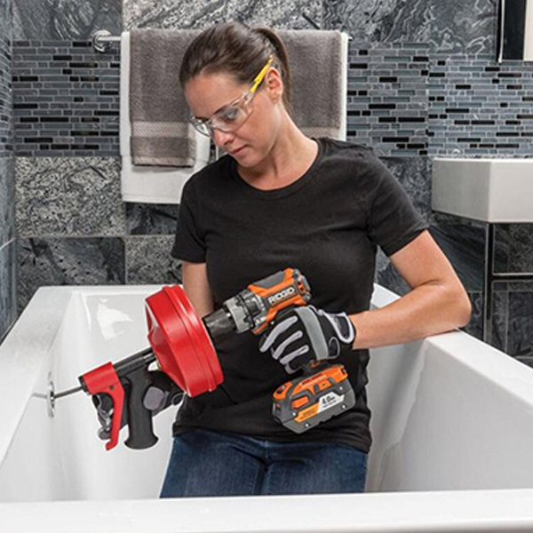 Ridgid Power Spin + Drain Cleaner with Auto feed Trigger