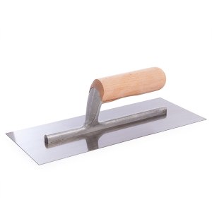 RST RTR124C Carbon Steel Finishing Trowel With Wooden Handle 11 x 4.5