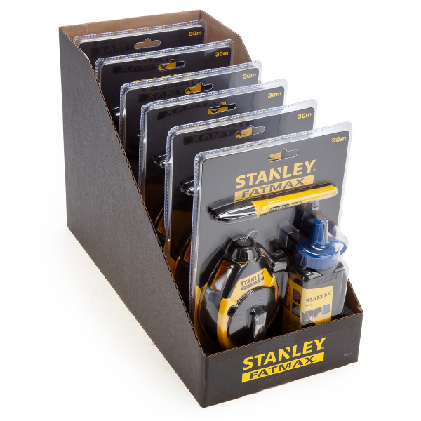 Stanley 0-47-681 FatMax Chalk Line & Blue Builders Chalk 30m