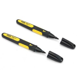 Stanley FatMax Black Permanent Markers Fine Tip (Pack of 2)