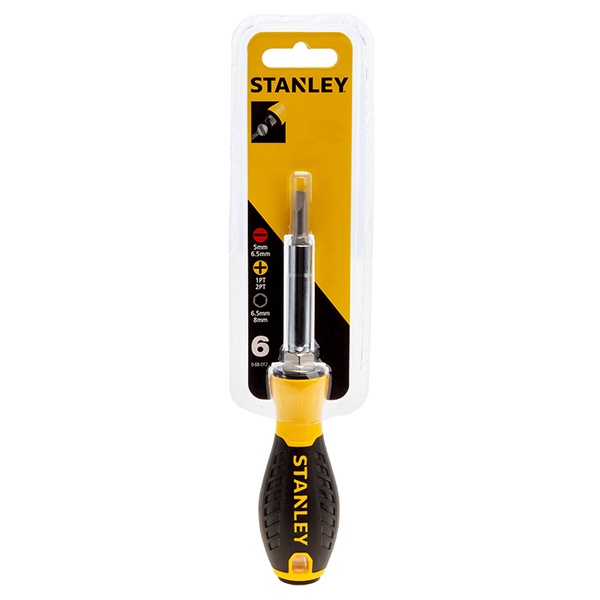 Stanley Screwdriver Hex Drive/Slotted/Phillips (6 Way)