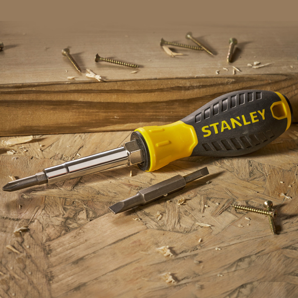Stanley Screwdriver Hex Drive/Slotted/Phillips (6 Way)