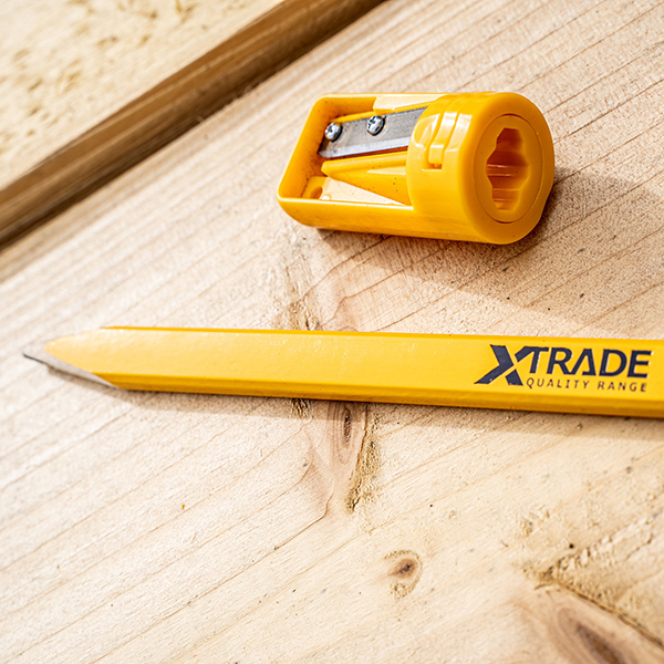 XTrade Carpenters Pencils & Sharpener Set (Box Of 12 Sets)