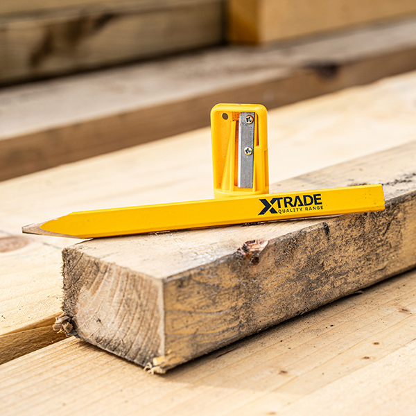 XTrade Carpenters Pencils & Sharpener Set (Box Of 12 Sets)