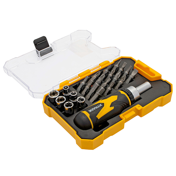 XTrade Ratchet Bit Driver & Socket Set (23 Piece)