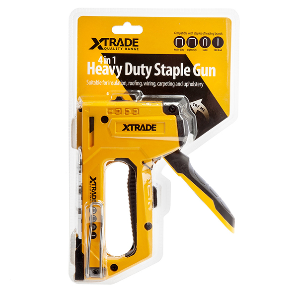 XTrade X0900073 Heavy Duty Staple Gun 4 in 1
