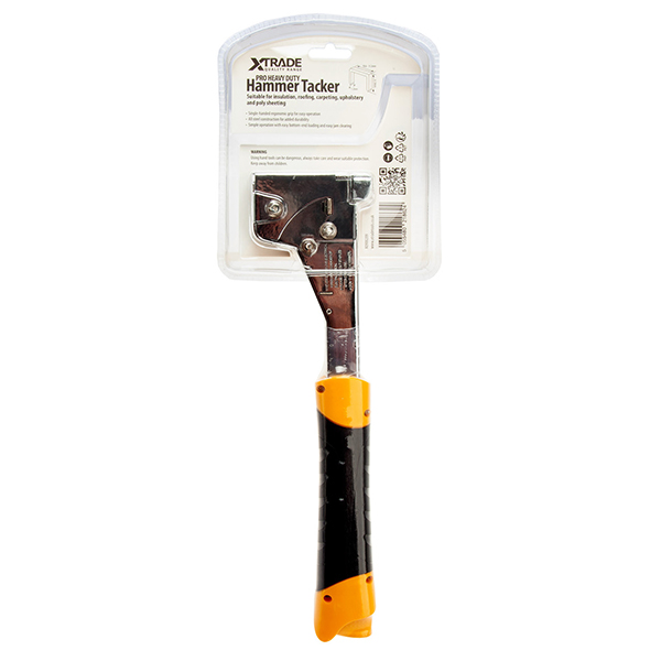XTrade X0900209 Pro Heavy Duty Hammer Tacker for Flat Wire Staples 6-14mm